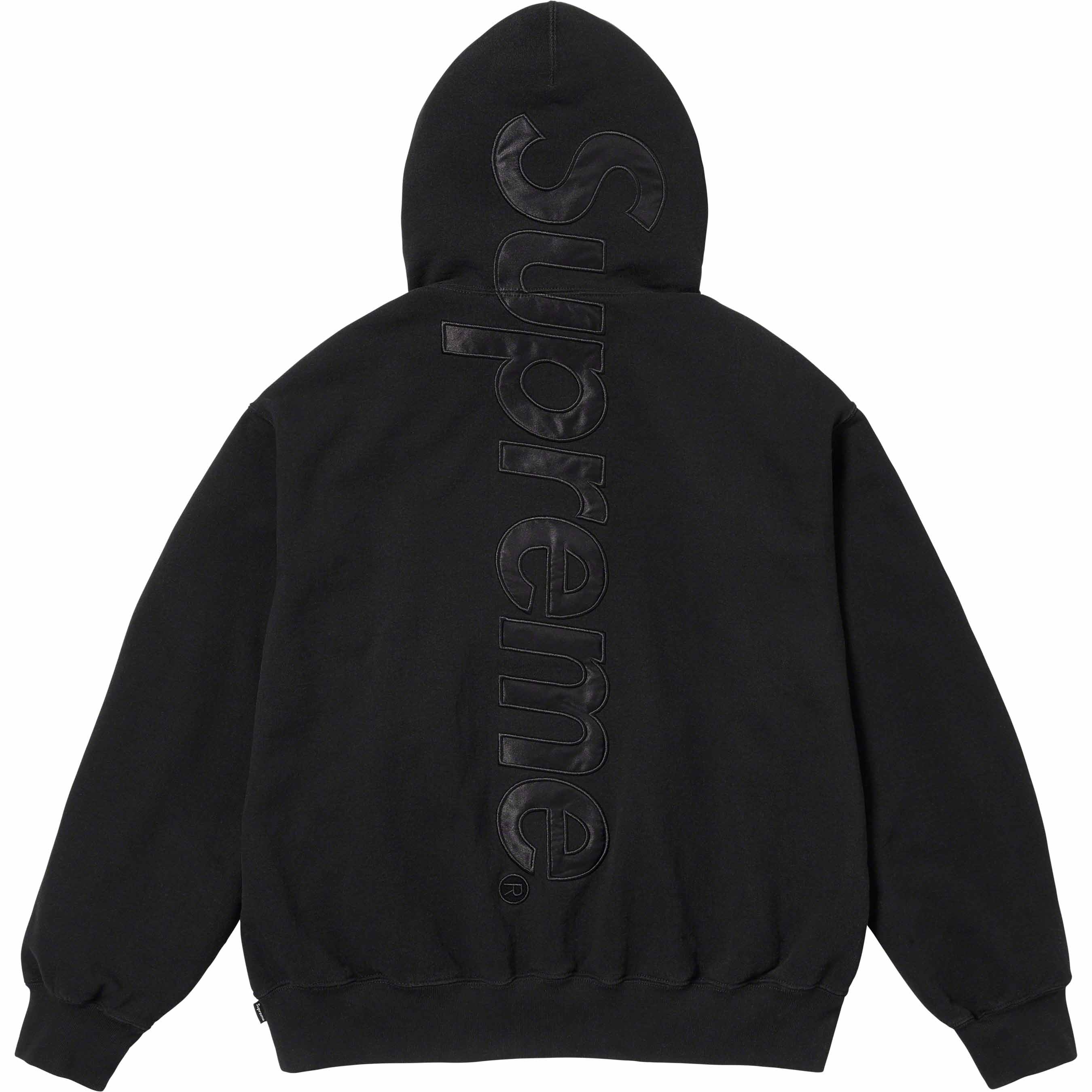 Satin Appliqué Hooded Sweatshirt view 5